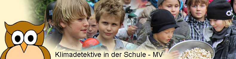 Kopfbanner Klimadetektive in der Schule - Mecklenburg-Vorpommern