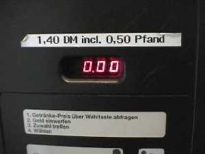 Getränkeautomat mit Pfand für Getränke